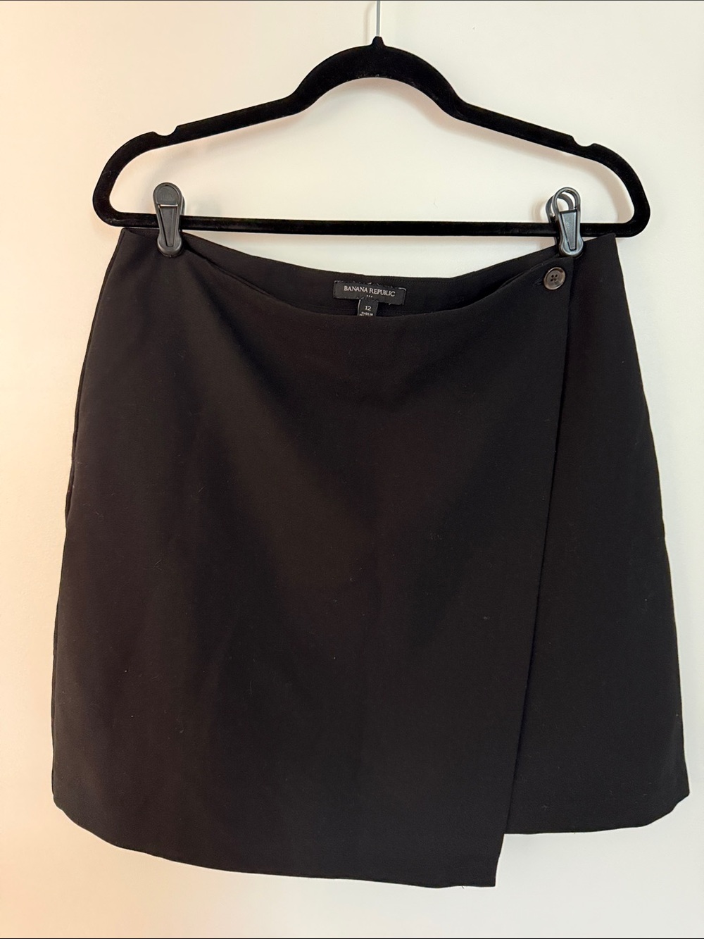 Banana Republic Black Mini Wrap Skirt